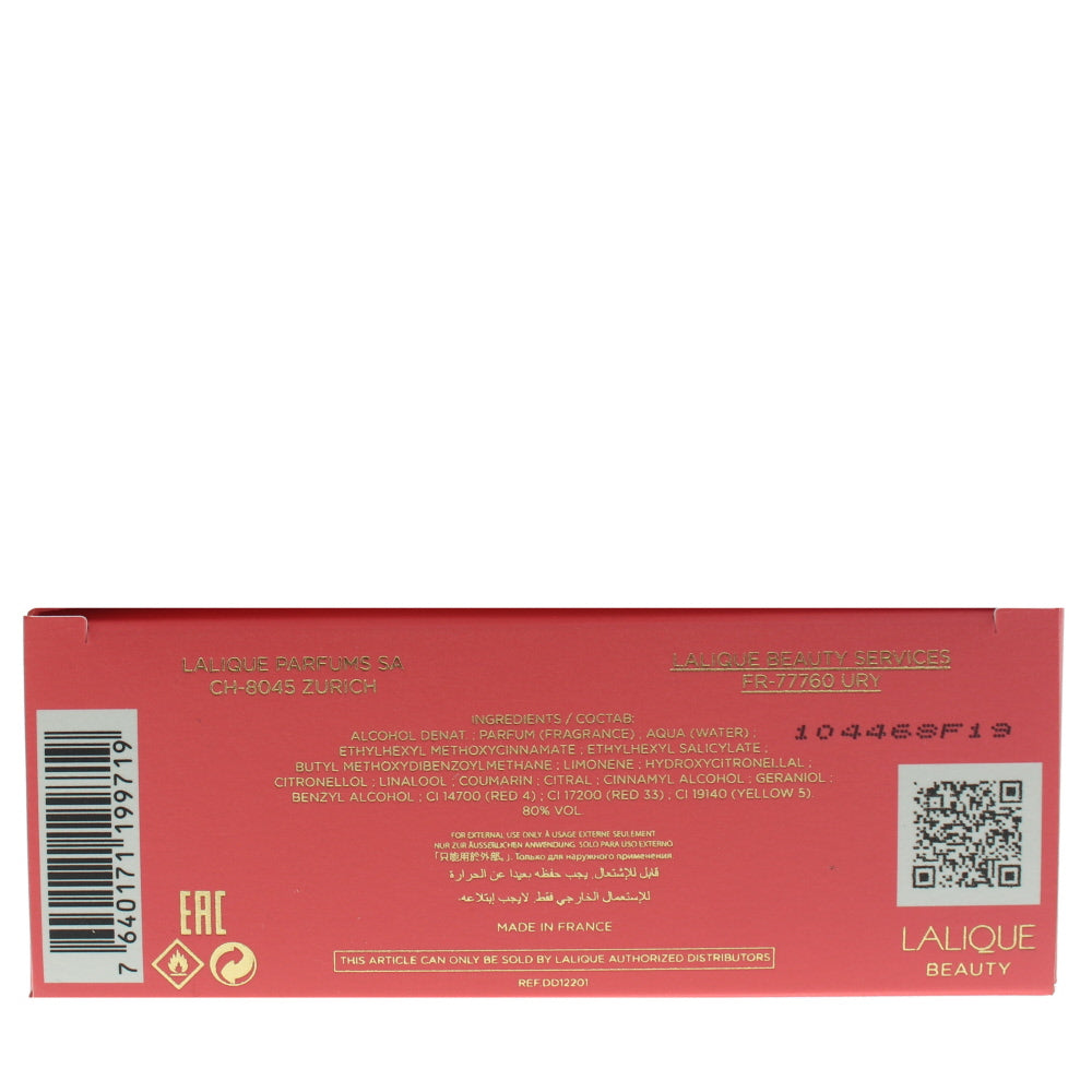 Lalique Soleil Eau de Parfum 100ml - Ingredients