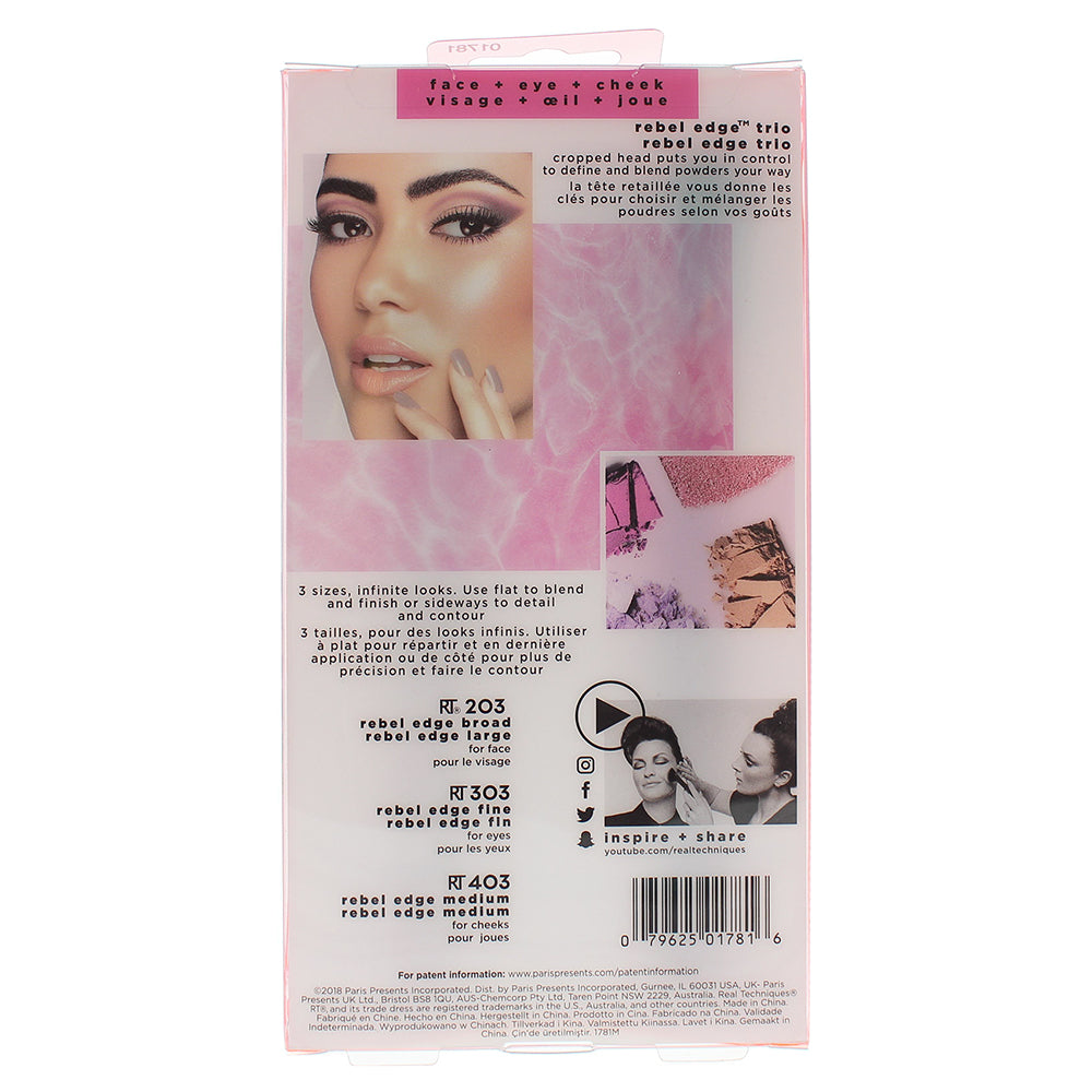 Real Techniques Rebel Edge Trio 01781 Make-Up Brush Set - Ingredients