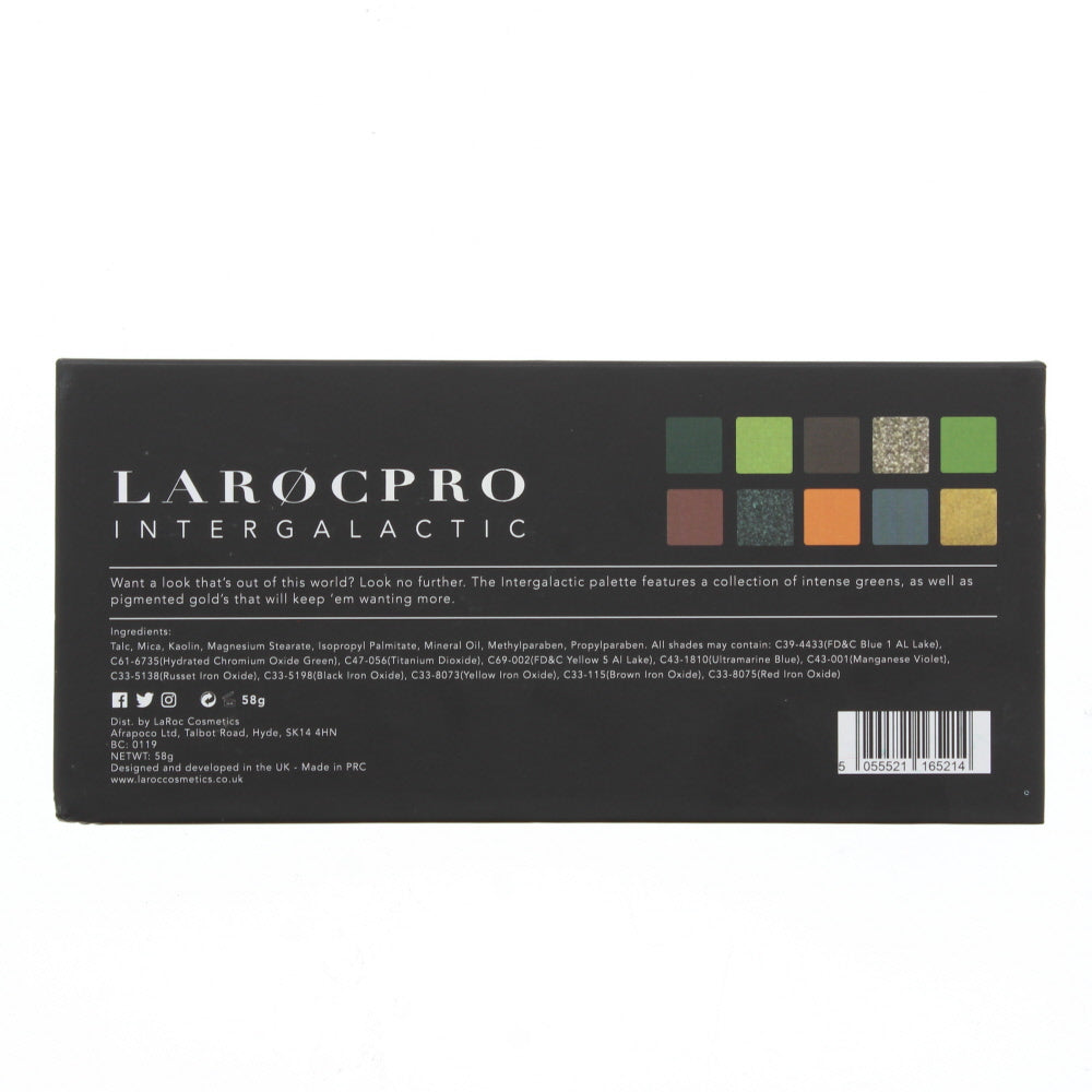 Laroc Pro Intergalactic Eye Shadow Palette 58g - Ingredients
