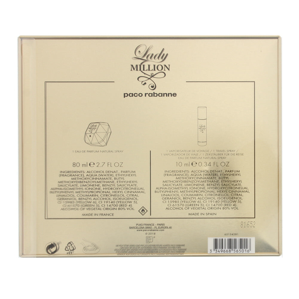Paco Rabanne Lady Million Eau de Parfum 2 Pieces Gift Set