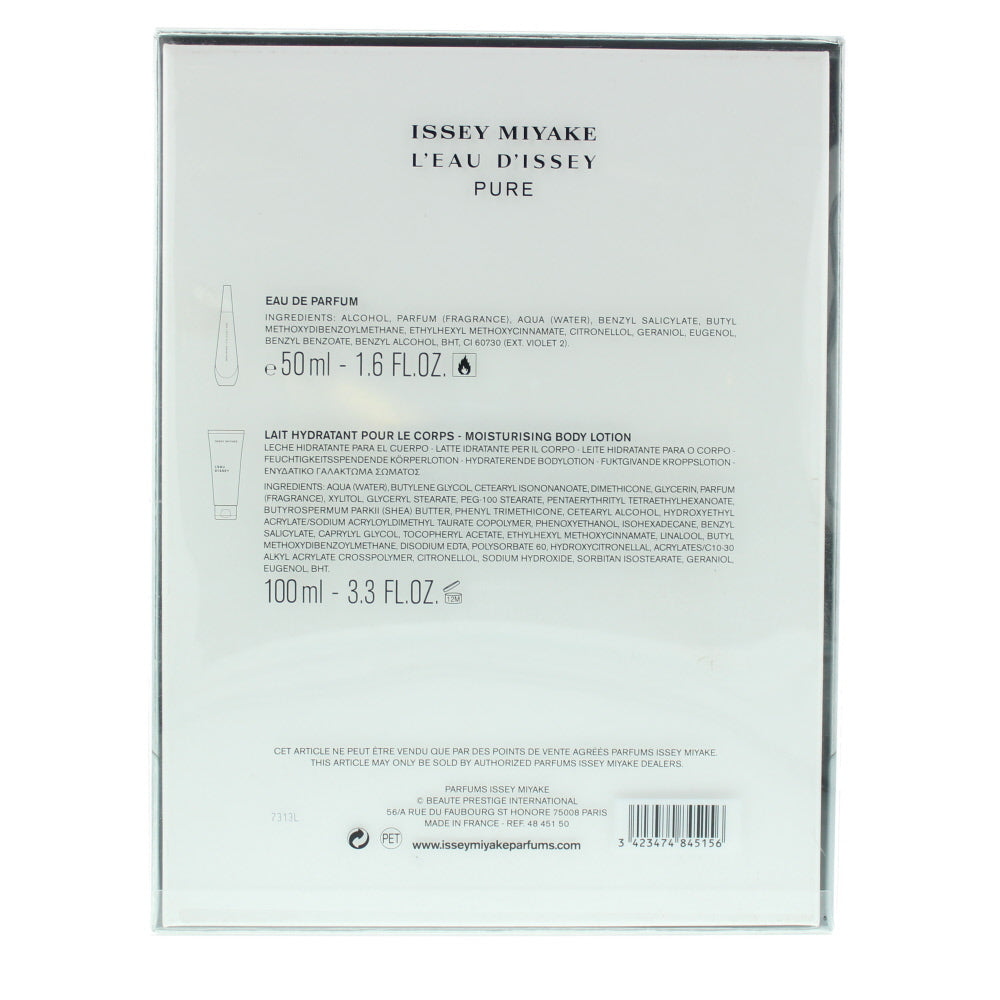 Issey Miyake L'eau D'issey Pure Eau de Toilette 2 Pieces Gift Set