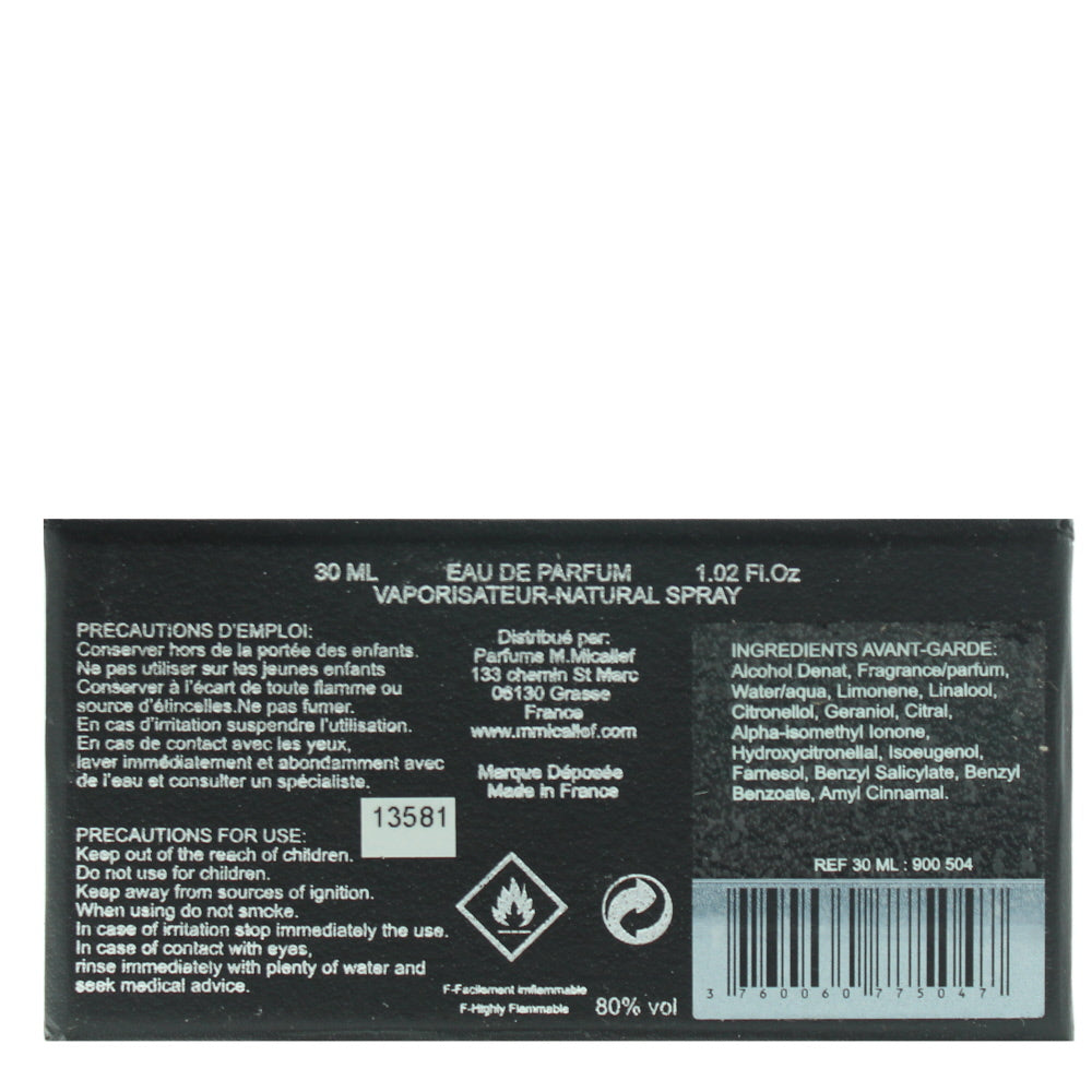 M. Micallef Avant-Garde Eau de Parfum 30ml - Ingredients