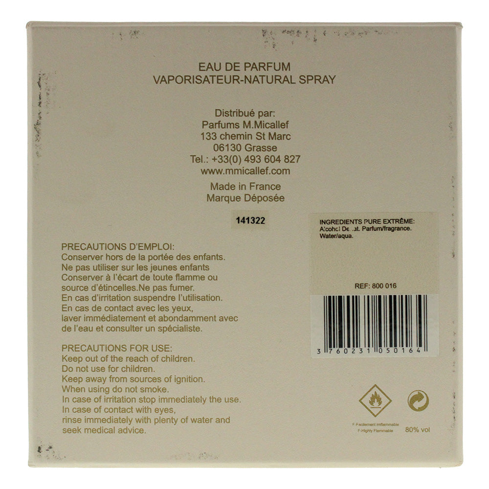 M. Micallef Pure Extrême Collector Eau de Parfum 50ml - Ingredients