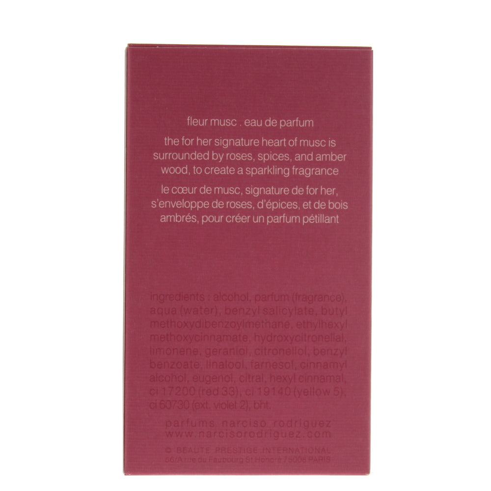 Narciso Rodriguez Fleur Musc For Her Eau de Parfum 30ml - Ingredients