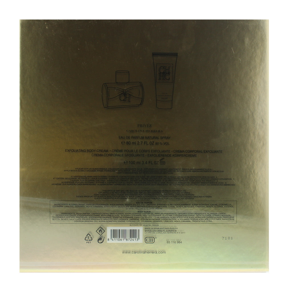 Carolina Herrera Privée Eau de Parfum 2 Pieces Gift Set - Ingredients