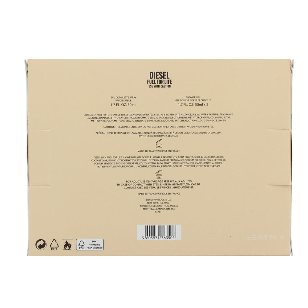 Diesel Fuel For Life Eau de Toilette 2 Pieces Gift Set