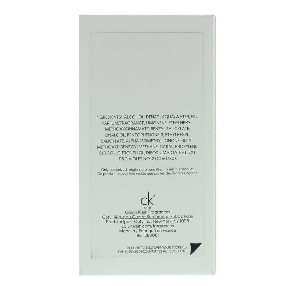 Calvin Klein Ck One Summer Eau de Toilette 100ml