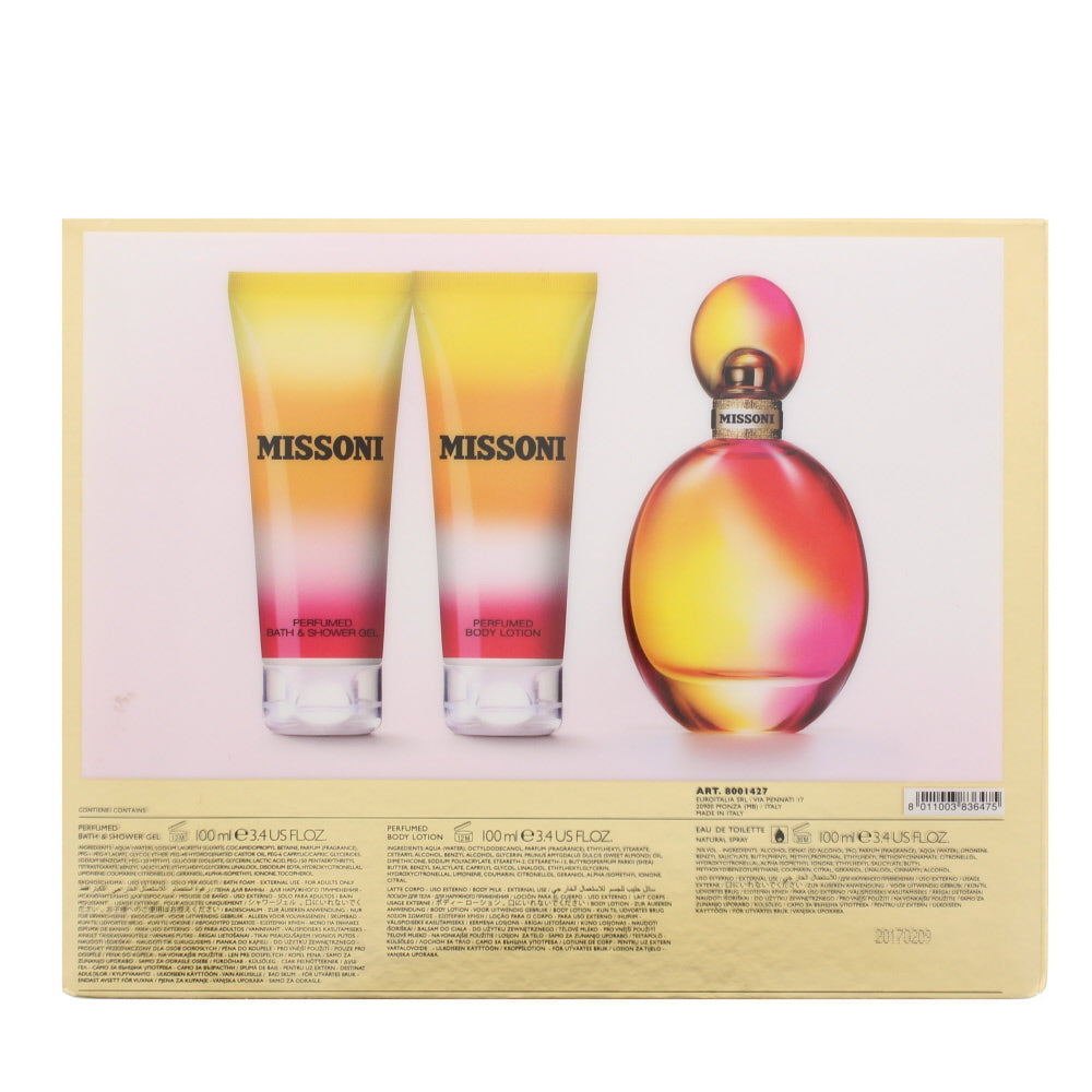 Missoni Eau de Toilette 3 Pieces Gift Set
