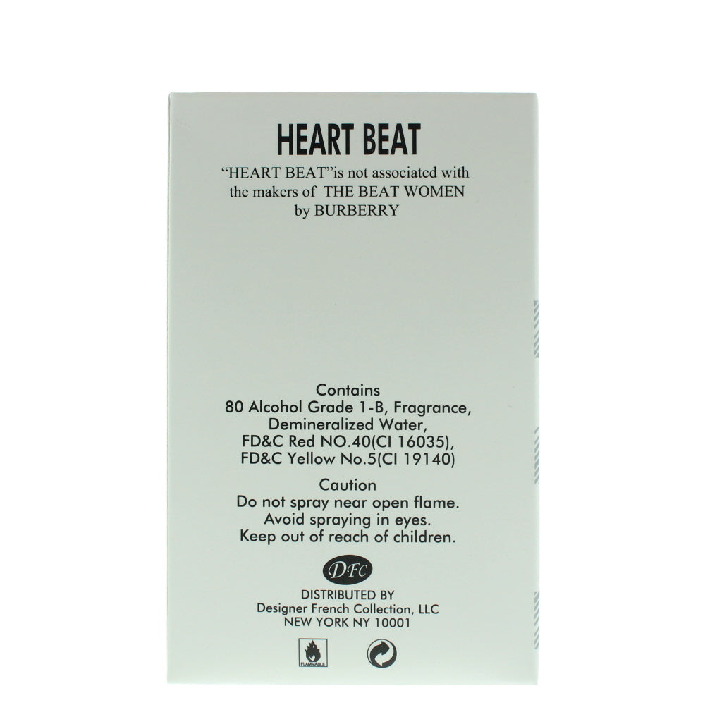 Designer French Collection Heartbeat Eau de Parfum 75ml - Ingredients
