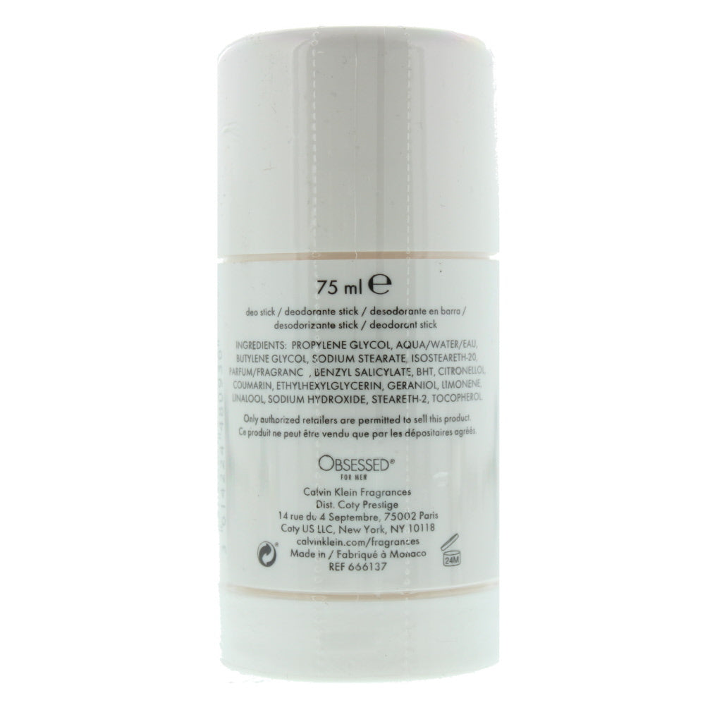 Calvin Klein Obsessed For Men Deodorant Stick 75g