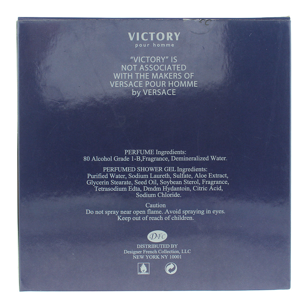Designer French Collection Victory Eau de Toilette 2 Pieces Gift Set - Ingredients