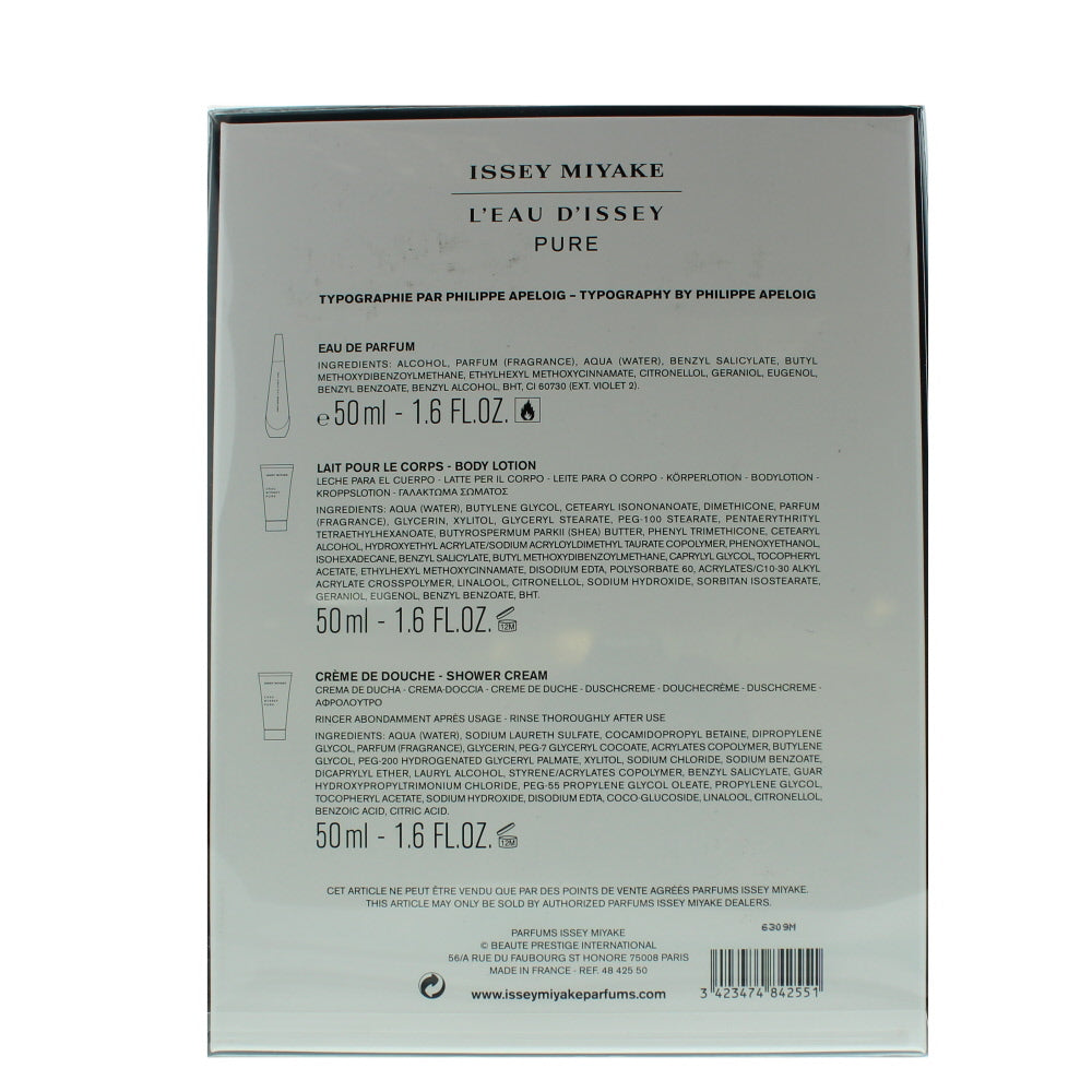 Issey Miyake L'eau D'issey Eau de Toilette 3 Pieces Gift Set