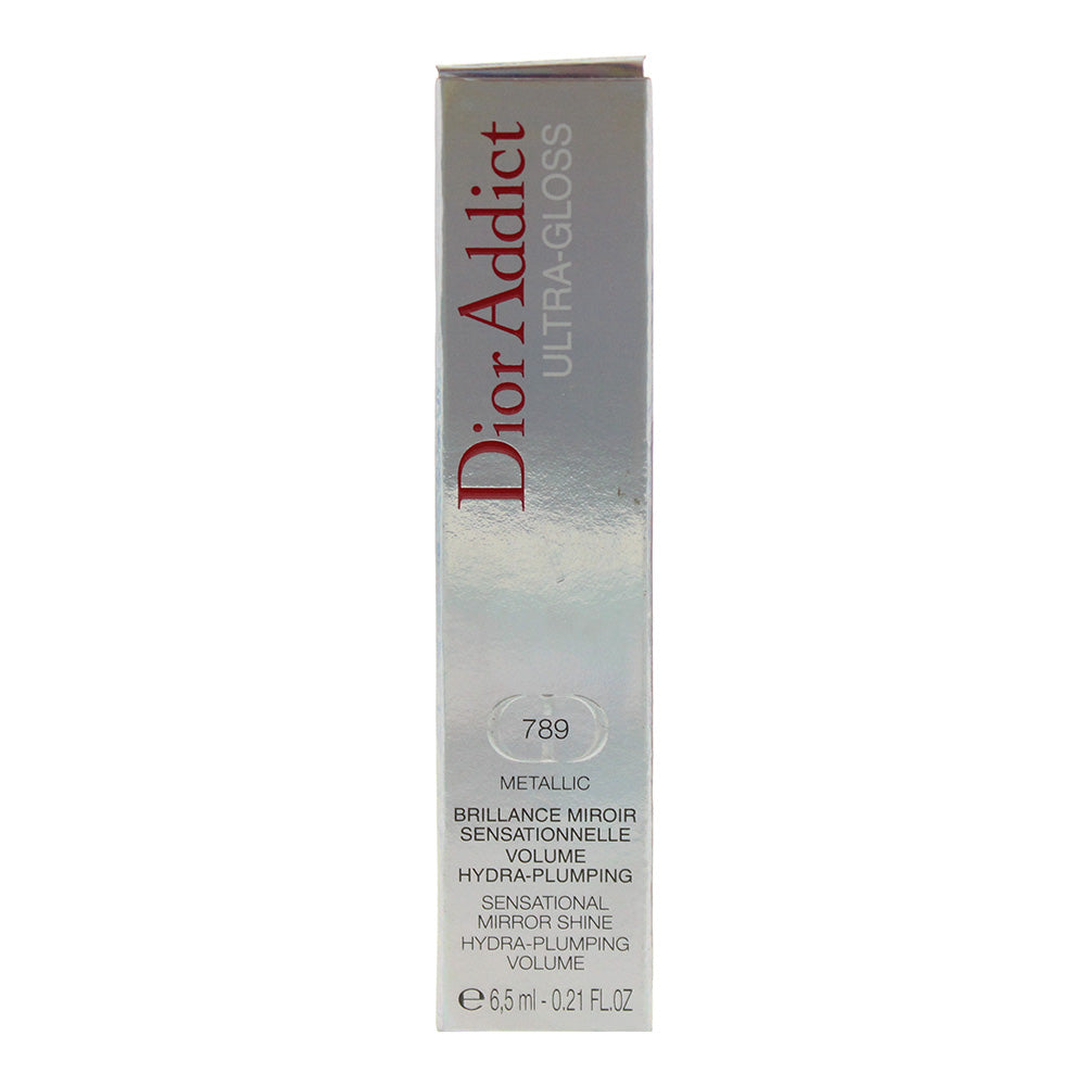 Dior Addict Ultra-Gloss 789 Metallic Lip Gloss 6.5ml - Box