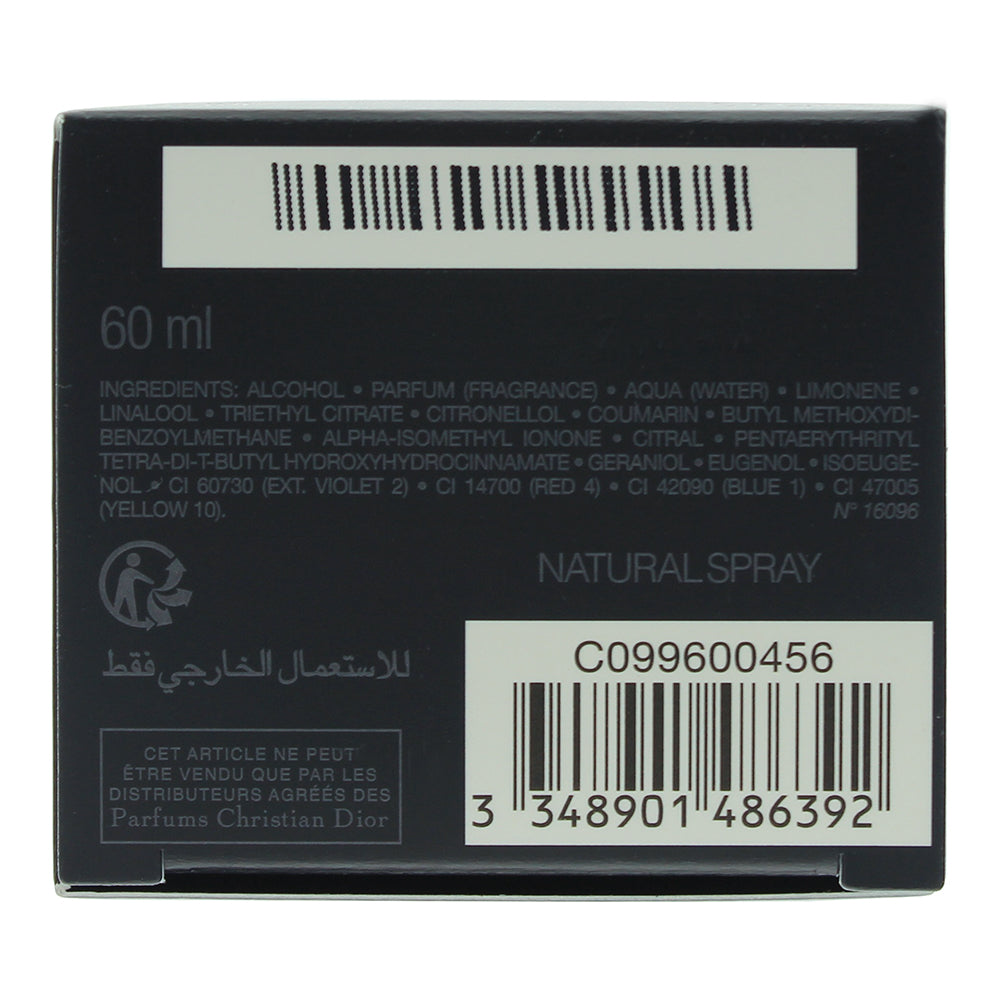 Dior Sauvage Parfum 60ml - Ingredients