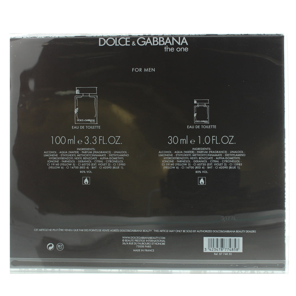 Dolce & Gabbana The One For Men Eau de Toilette 2 Pieces Gift Set
