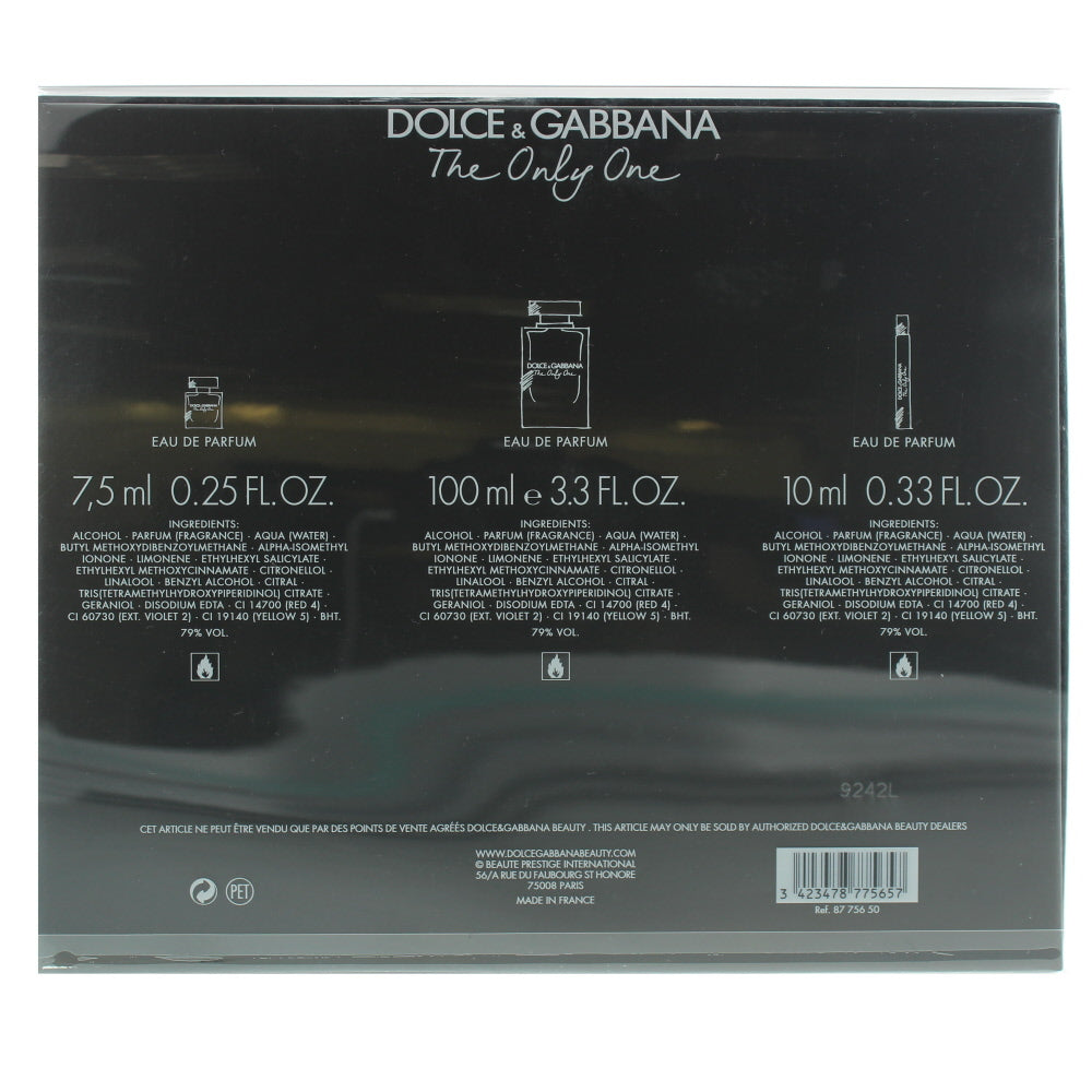 Dolce & Gabbana The Only One Eau de Parfum 3 Pieces Gift Set