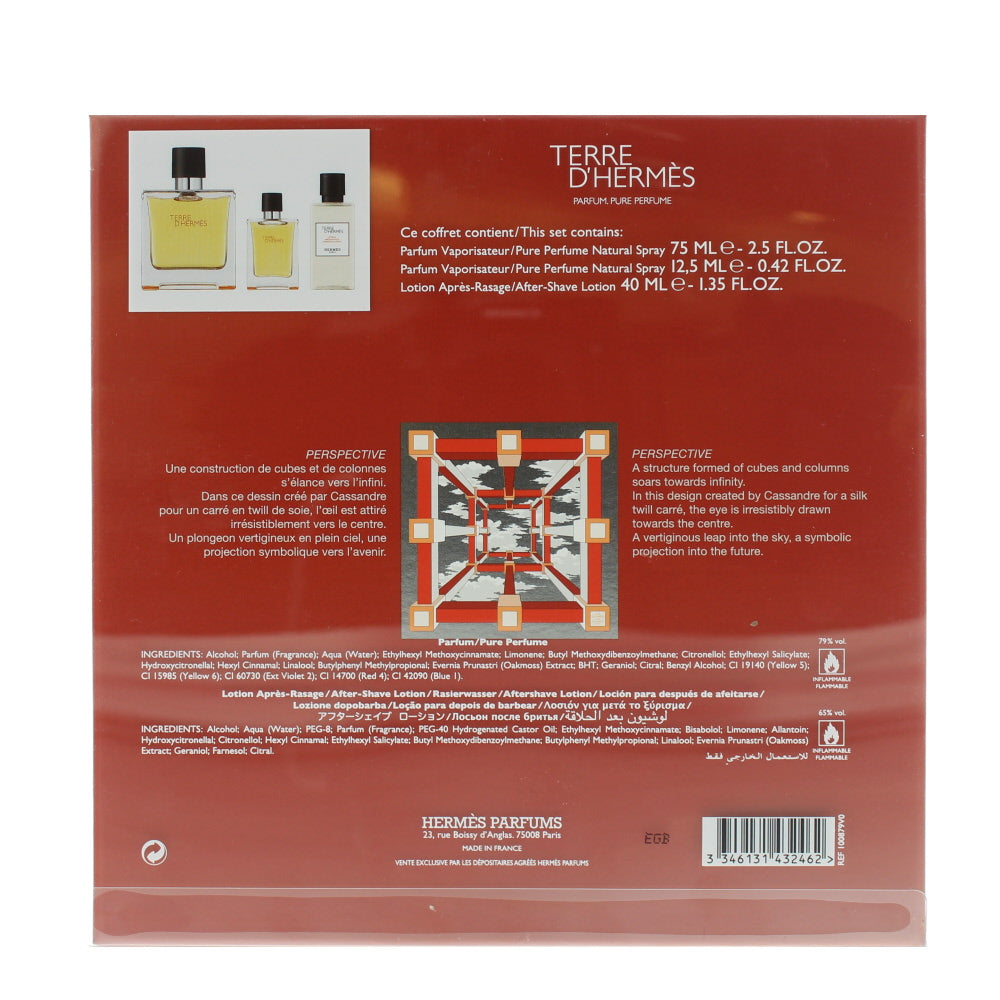 Hermès Terre D'hermès Parfum 3 Pieces Gift Set
