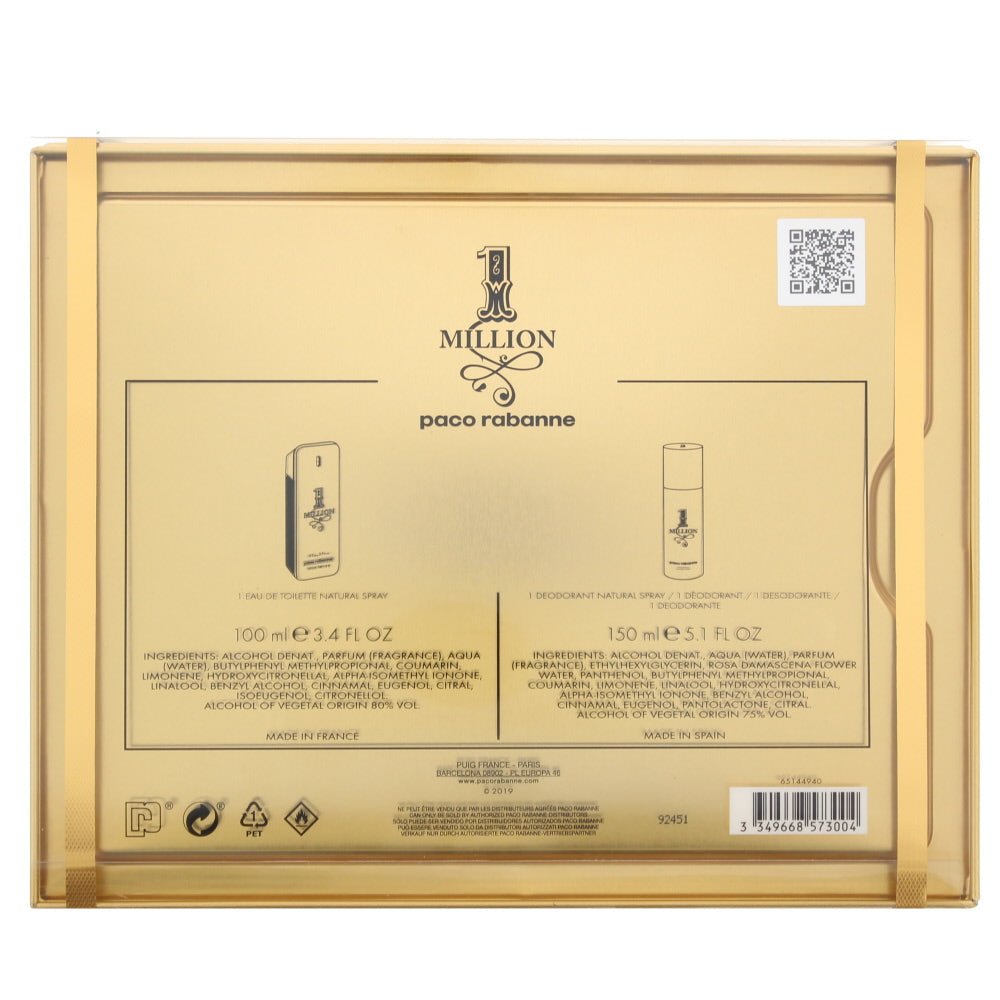 Paco Rabanne 1 Million Eau de Toilette 2 Pieces Gift Set