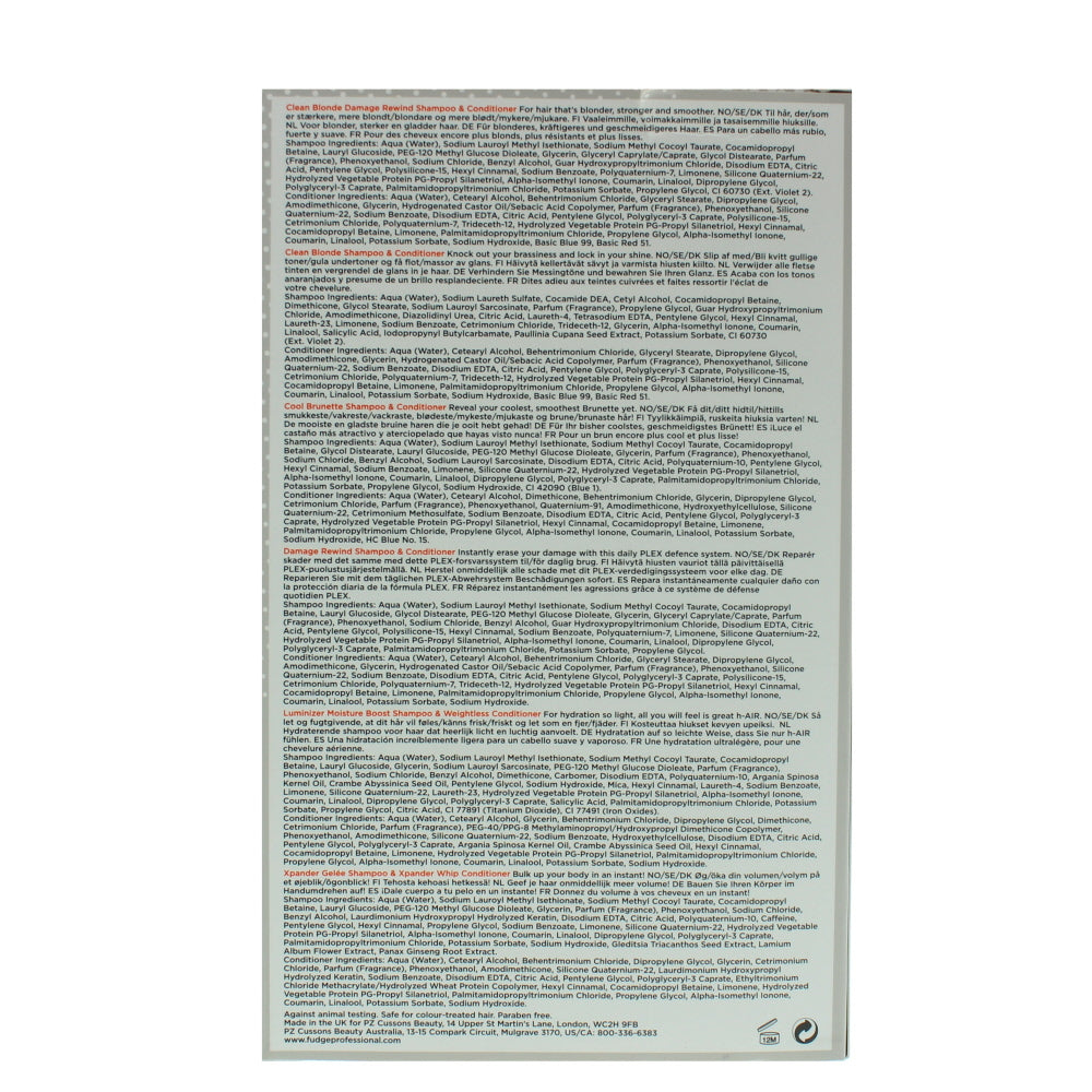 Fudge Clean Blonde Damage Rewind Violet-Toning Shampoo & Conditioner Gift Set : Shampoo 250ml - Conditioner 250ml