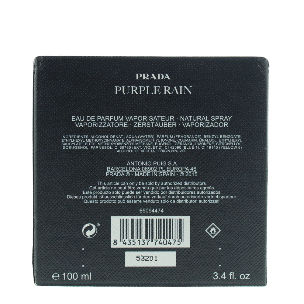 Prada Purple Rain Olfactories 2 Pieces Gift Set: Eau de Parfum 100ml - Pouch