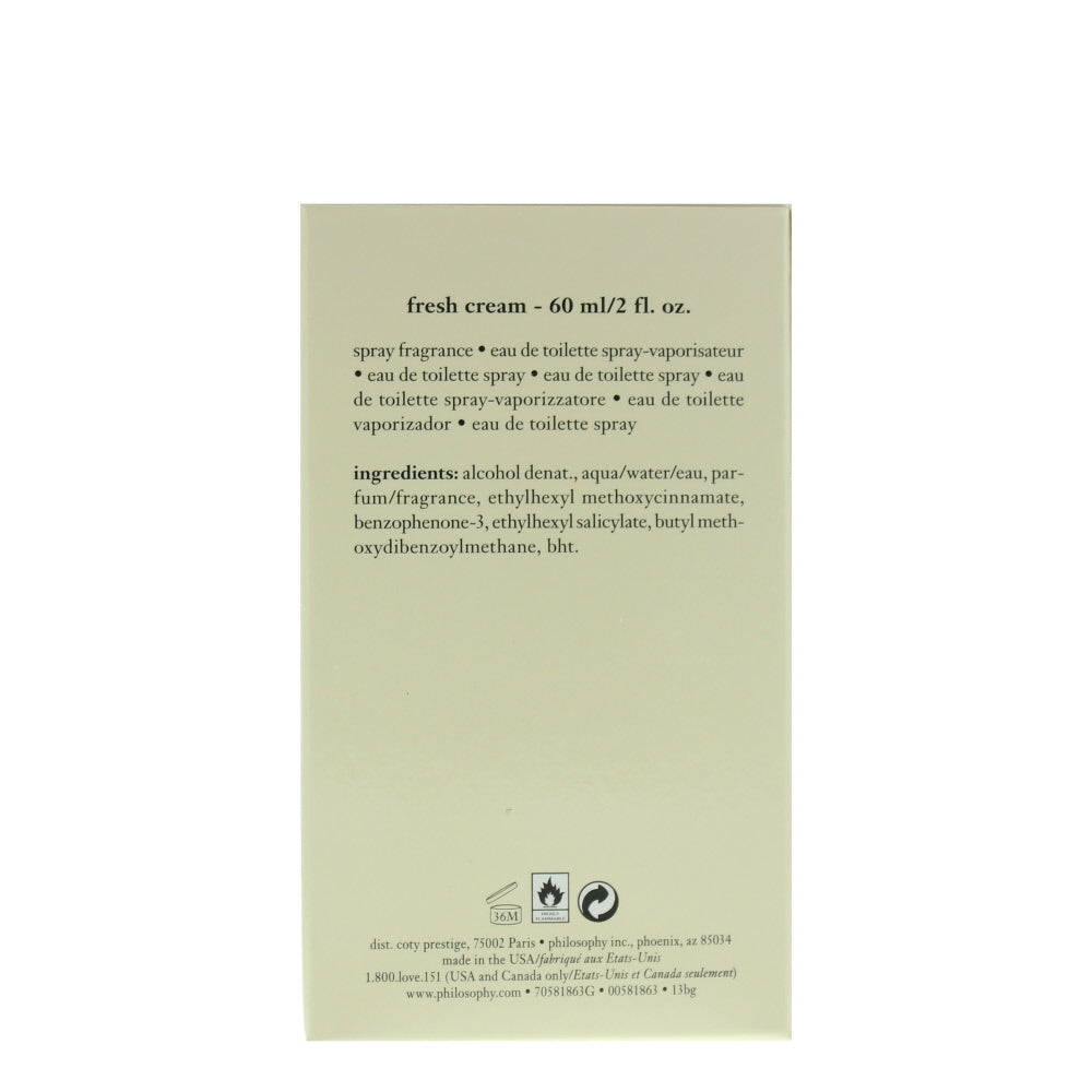 Philosophy Fresh Cream Eau de Toilette 60ml
