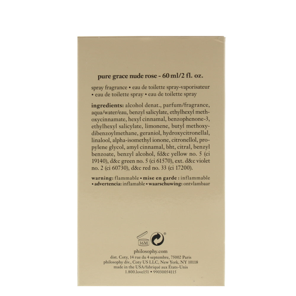 Philosophy Pure Grace Nude Rose Eau de Toilette 60ml