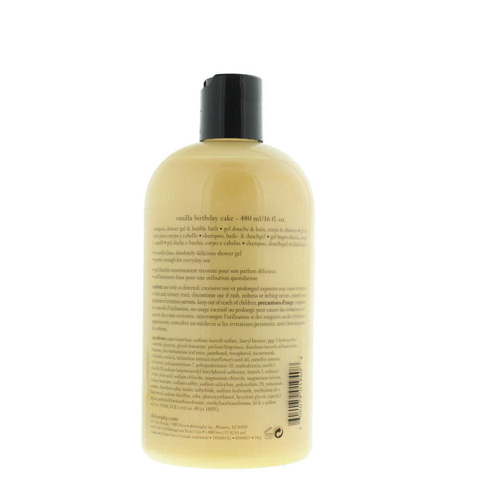 Philosophy Vanilla Birthday Cake 3 In 1 Shampoo 480ml