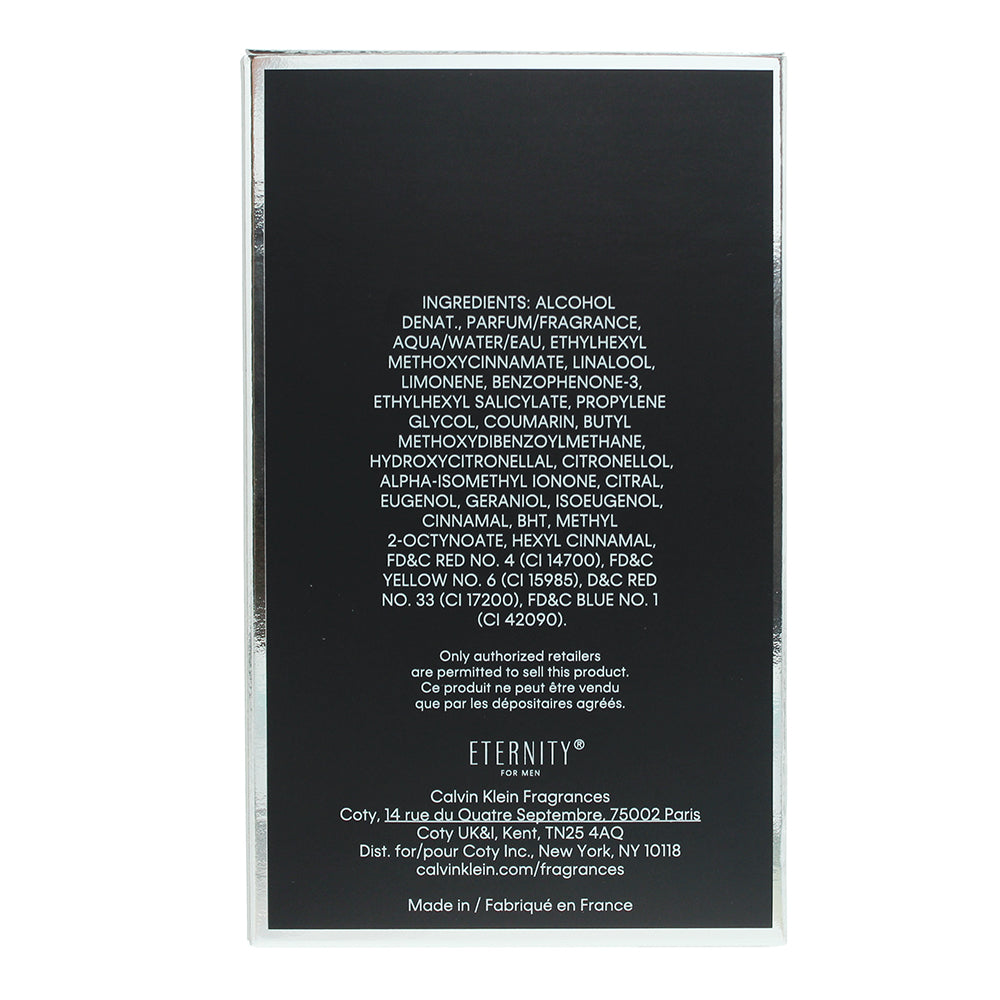 Calvin Klein Eternity For Men Flame Eau de Toilette 100ml - Ingredients