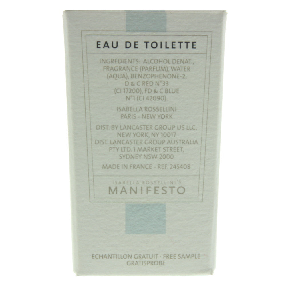 Isabella Rossellini Manifesto Eau de Toilette 7.5ml - Ingredients