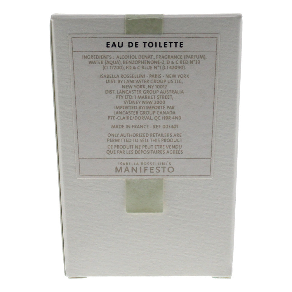 Isabella Rossellini Manifesto Eau de Toilette 30ml - Ingredients