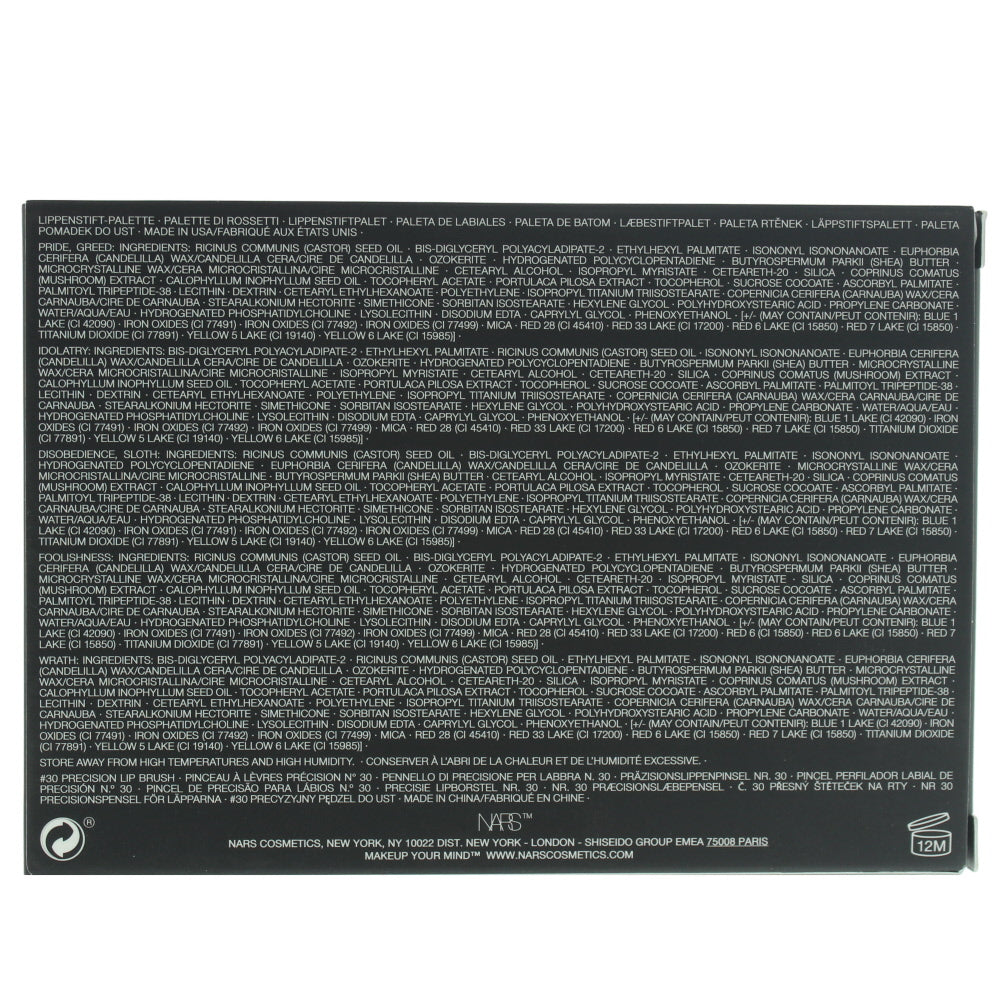 Nars 7 Deadly Sins Lipstick Palette 14g