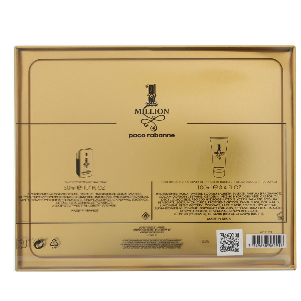 Paco Rabanne 1 Million Eau de Toilette 2 Pieces Gift Set