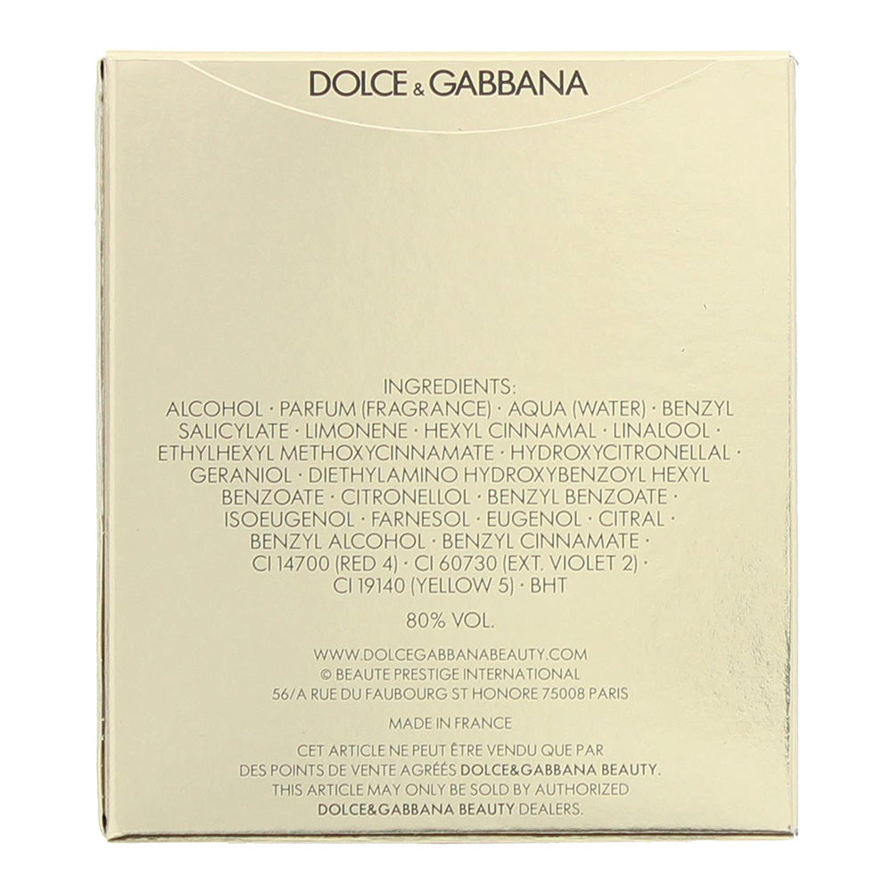 Dolce & Gabbana The One Eau de Toilette 30ml - Ingredients