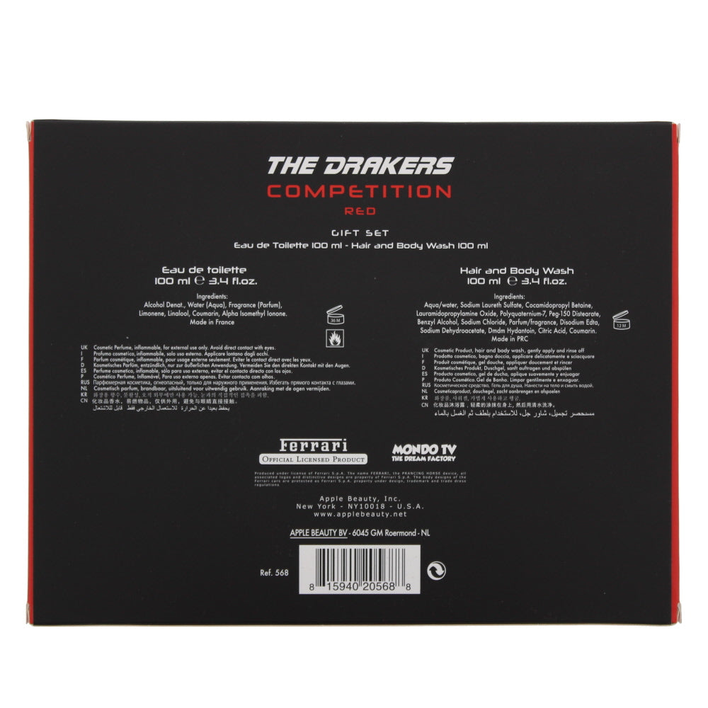 Mondo Tv Ferrari The Drakers Competition Red Eau de Toilette 2 Pieces Gift Set