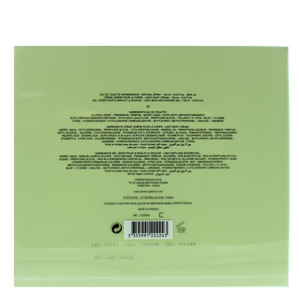 Carven L'eau Eau de Toilette 3 Pieces Gift Set
