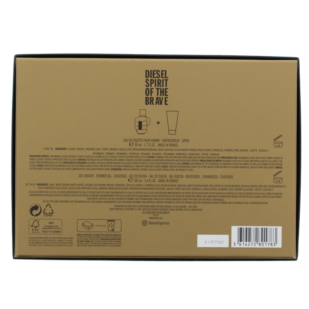 Diesel Spirit Of The Brave Eau de Toilette 2 Pieces Gift Set
