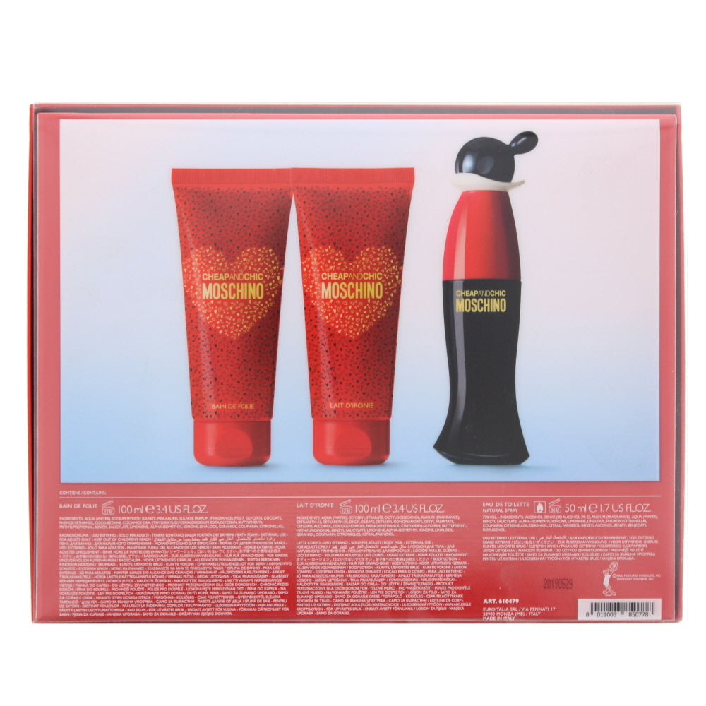 Moschino Cheap And Chic Eau de Toilette 3 Pieces Gift Set