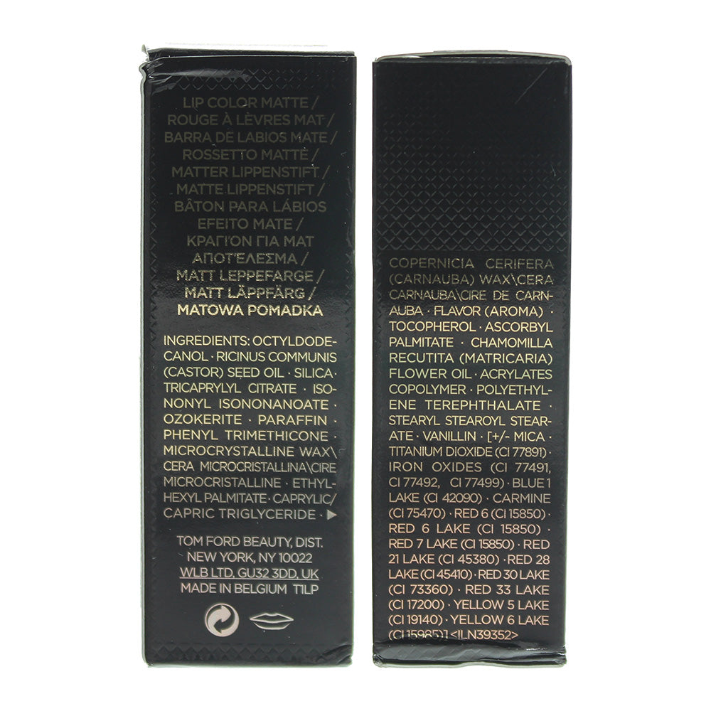 Tom Ford Lip Color Matte 03 Pink Tease Lipstick 3g - Ingredients