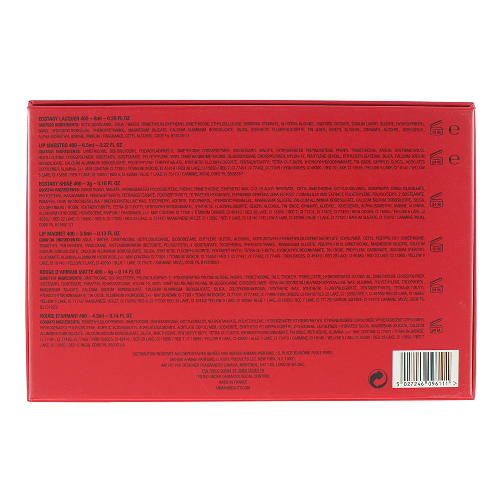 Giorgio Armani Red Lip Colletor's Limited Edition Shade 400 Cosmetic Set Gift Set :