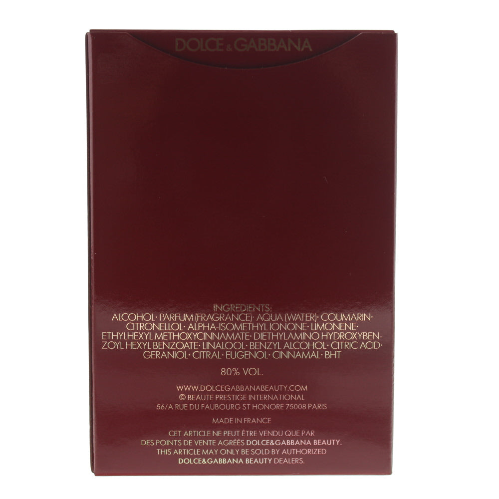 Dolce & Gabbana The Only One 2 Eau de Parfum 50ml - Ingredients