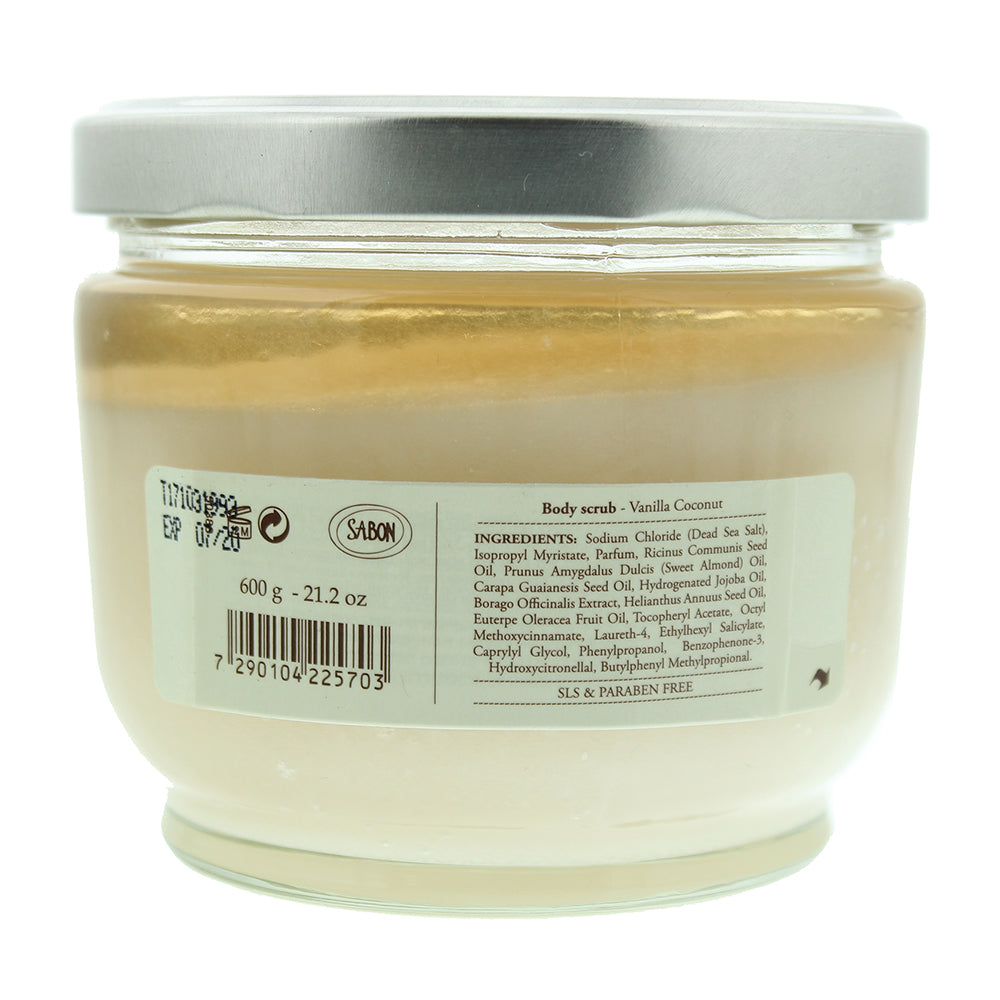 Sabon Vanilla Coconut Scrub 600g - Ingredients