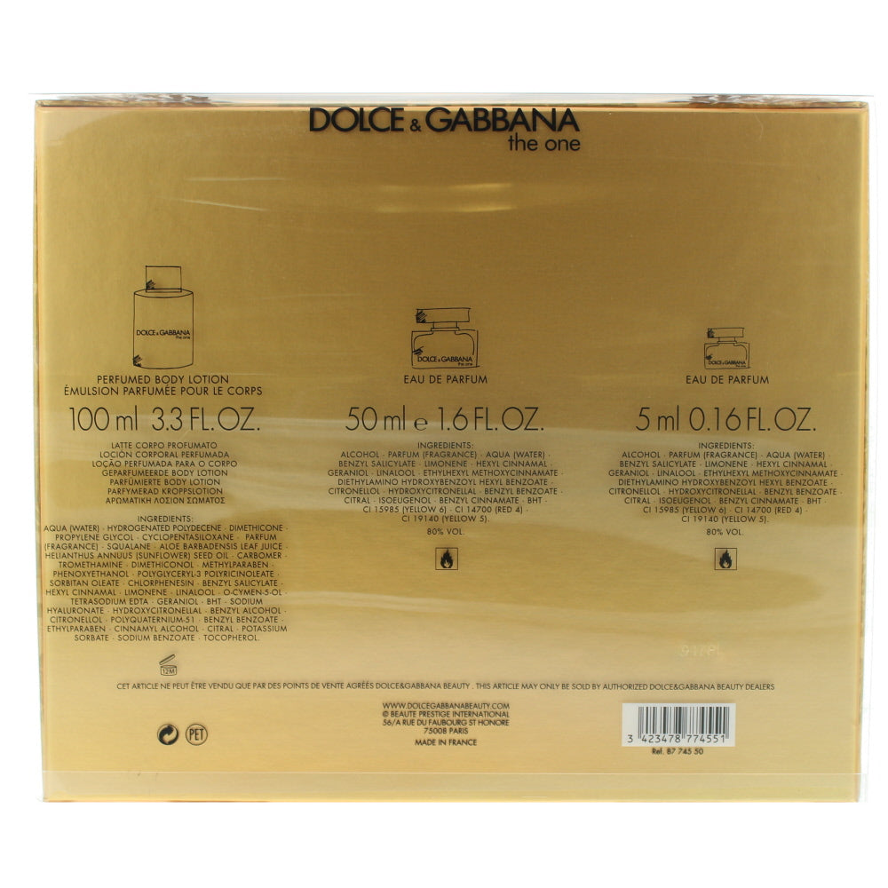 Dolce & Gabbana The One Eau de Parfum 3 Pieces Gift Set