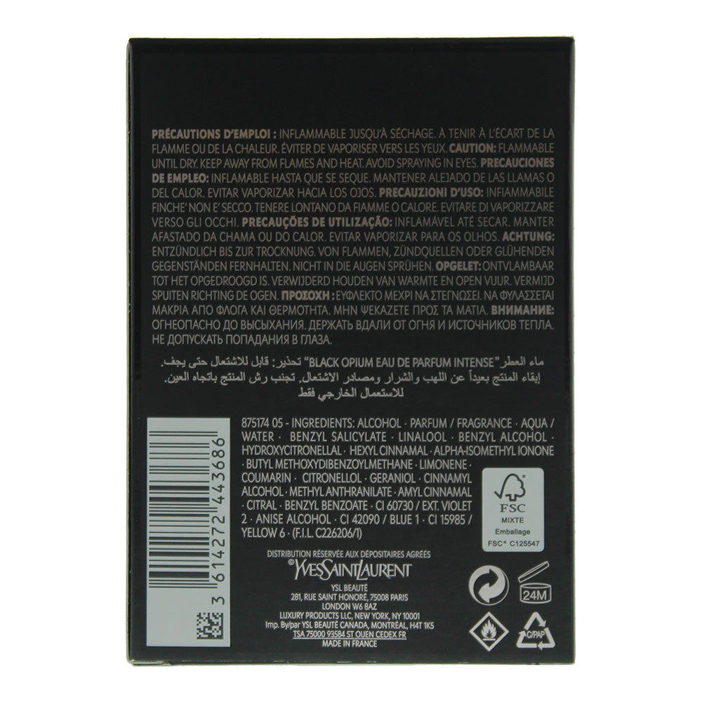 Yves Saint Laurent Black Opium  Intense Eau de Parfum 50ml