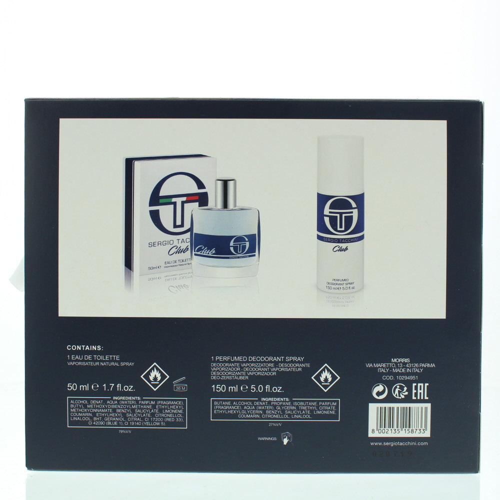 Sergio Tacchini Club Eau de Toilette 2 Pieces Gift Set