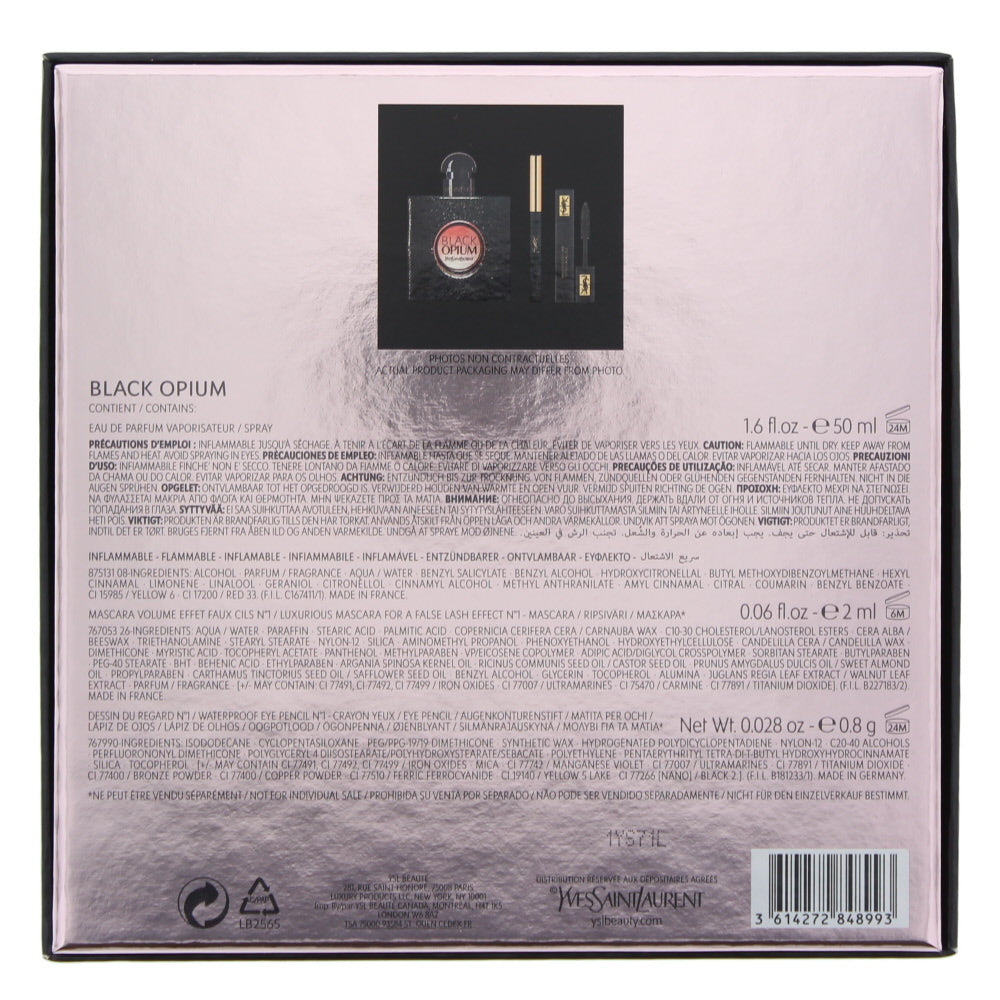 Yves Saint Laurent Black Opium Eau de Parfum 3 Pieces Gift Set