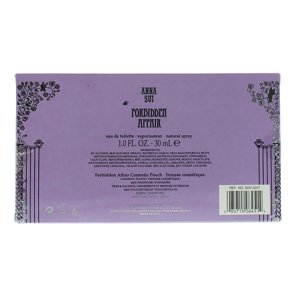 Anna Sui Forbidden Affair Eau de Toilette 2 Pieces Gift Set - Ingredients