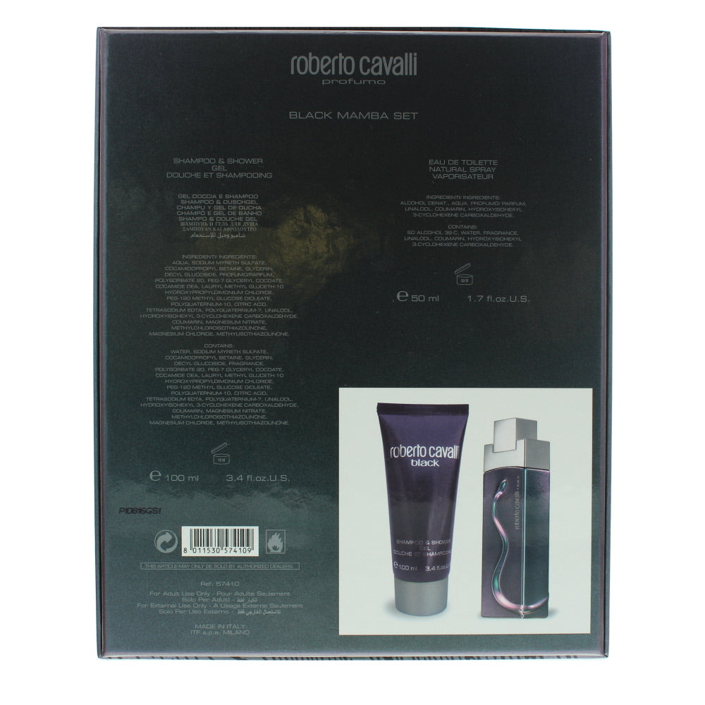Roberto Cavalli Black Eau de Toilette 2 Pieces Gift Set - Ingredients