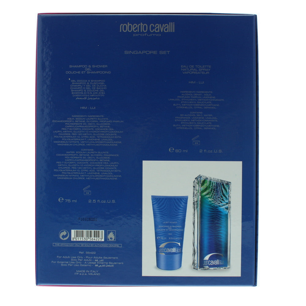 Roberto Cavalli Just Cavalli Blue Eau de Toilette 2 Pieces Gift Set