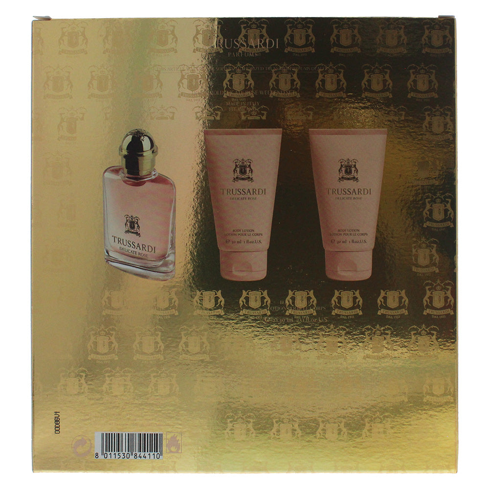 Trussardi Delicate Rose Eau de Toilette 3 Pieces Gift Set