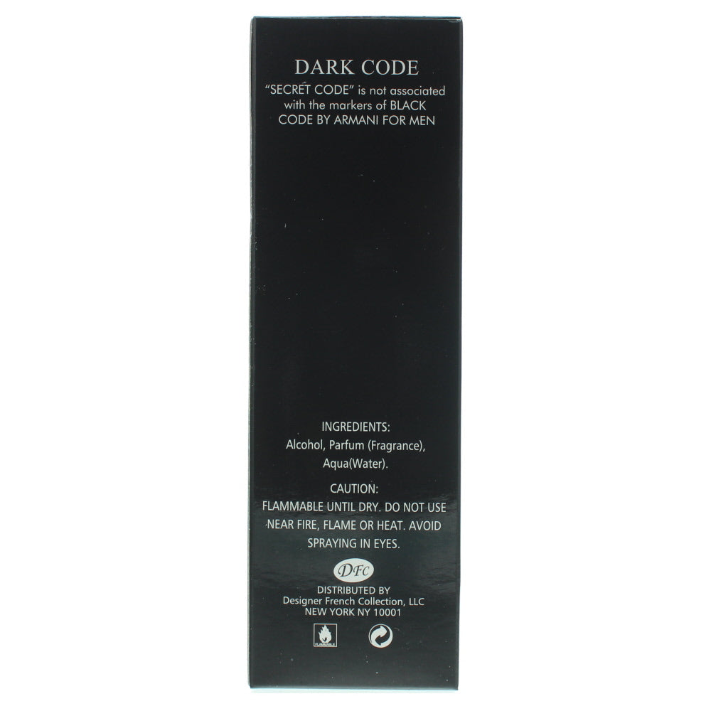 Designer French Collection Dark Code Eau de Toilette 100ml